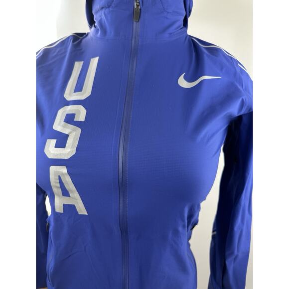 Nike Shield Jacket Hypershield Running Team USA Olympic Blue 807361-455 Small - Picture 5 of 16
